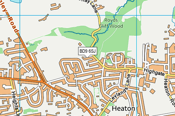 BD9 6SJ map - OS VectorMap District (Ordnance Survey) BD9 6SJ map - OS VectorMap District (Ordnance Survey)