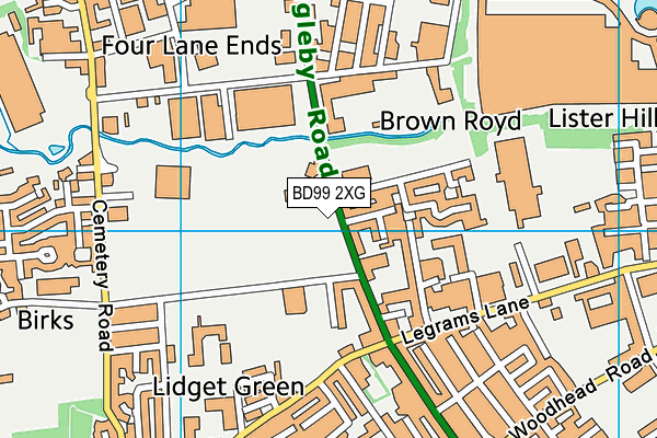 BD99 2XG map - OS VectorMap District (Ordnance Survey) BD99 2XG map - OS VectorMap District (Ordnance Survey)