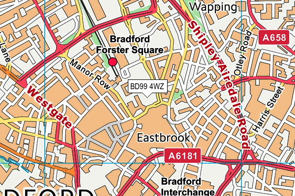 BD99 4WZ map - OS VectorMap District (Ordnance Survey) BD99 4WZ map - OS VectorMap District (Ordnance Survey)