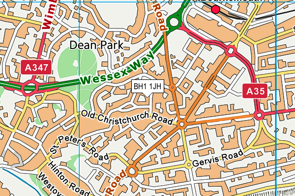 BH1 1JH map - OS VectorMap District (Ordnance Survey)