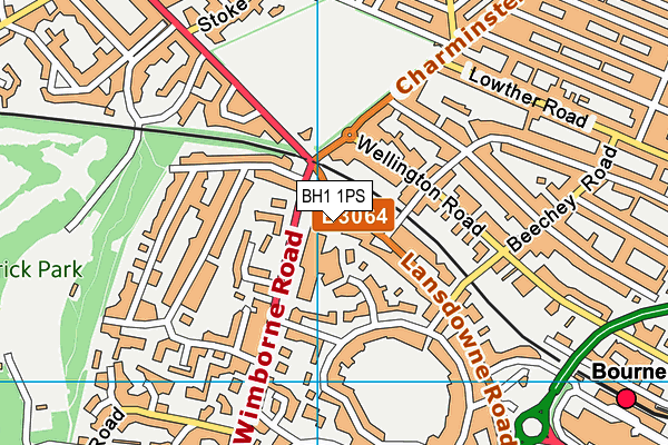BH1 1PS map - OS VectorMap District (Ordnance Survey) BH1 1PS map - OS VectorMap District (Ordnance Survey)
