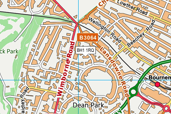 BH1 1RQ map - OS VectorMap District (Ordnance Survey) BH1 1RQ map - OS VectorMap District (Ordnance Survey)