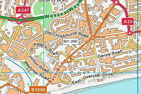 BH1 2NR map - OS VectorMap District (Ordnance Survey) BH1 2NR map - OS VectorMap District (Ordnance Survey)