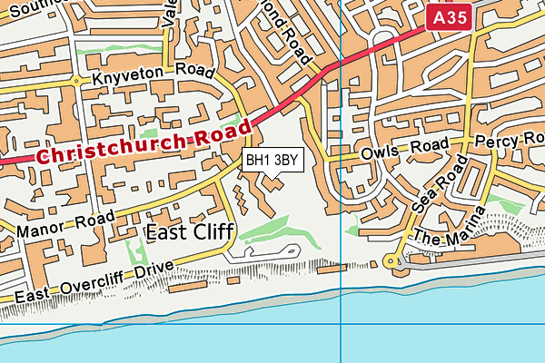 BH1 3BY map - OS VectorMap District (Ordnance Survey) BH1 3BY map - OS VectorMap District (Ordnance Survey)