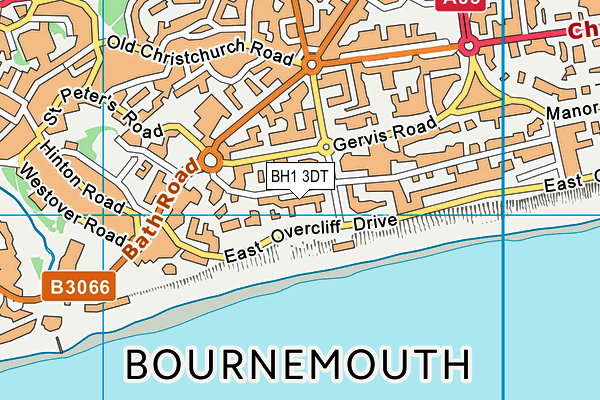 BH1 3DT map - OS VectorMap District (Ordnance Survey) BH1 3DT map - OS VectorMap District (Ordnance Survey)