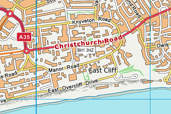 BH1 3HZ map - OS VectorMap District (Ordnance Survey) BH1 3HZ map - OS VectorMap District (Ordnance Survey)