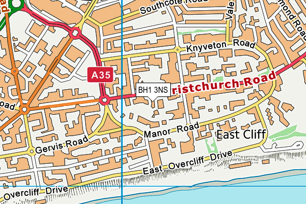 BH1 3NS map - OS VectorMap District (Ordnance Survey) BH1 3NS map - OS VectorMap District (Ordnance Survey)