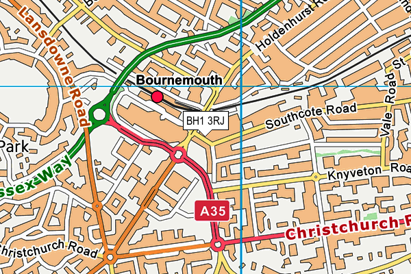 BH1 3RJ map - OS VectorMap District (Ordnance Survey) BH1 3RJ map - OS VectorMap District (Ordnance Survey)