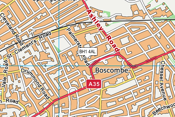 BH1 4AL map - OS VectorMap District (Ordnance Survey) BH1 4AL map - OS VectorMap District (Ordnance Survey)