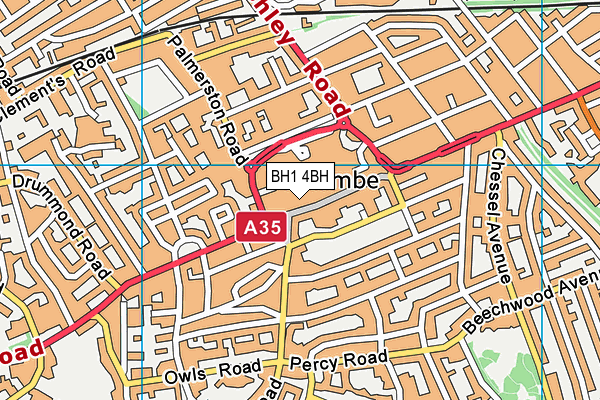 BH1 4BH map - OS VectorMap District (Ordnance Survey) BH1 4BH map - OS VectorMap District (Ordnance Survey)