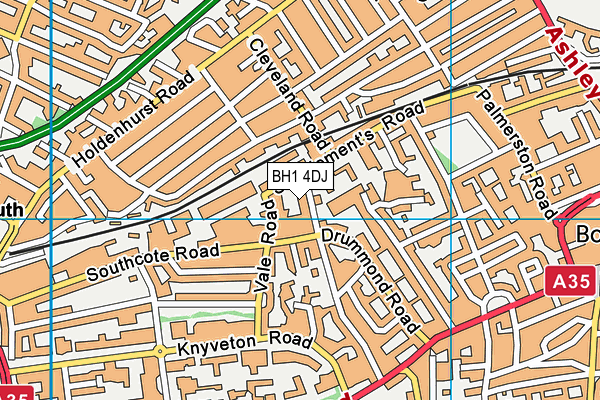 BH1 4DJ map - OS VectorMap District (Ordnance Survey) BH1 4DJ map - OS VectorMap District (Ordnance Survey)
