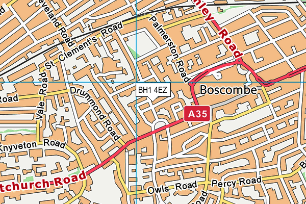 BH1 4EZ map - OS VectorMap District (Ordnance Survey) BH1 4EZ map - OS VectorMap District (Ordnance Survey)