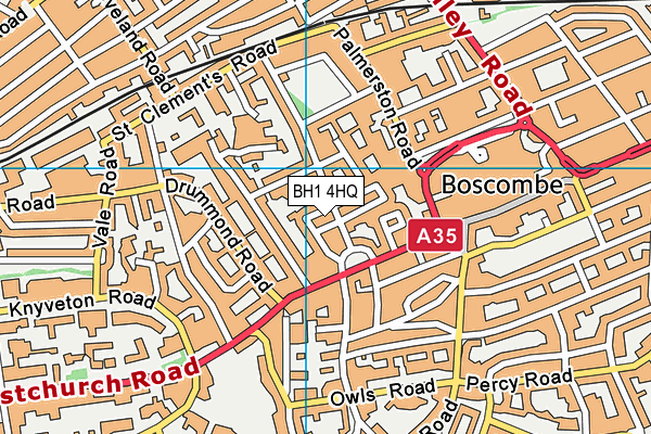 BH1 4HQ map - OS VectorMap District (Ordnance Survey) BH1 4HQ map - OS VectorMap District (Ordnance Survey)