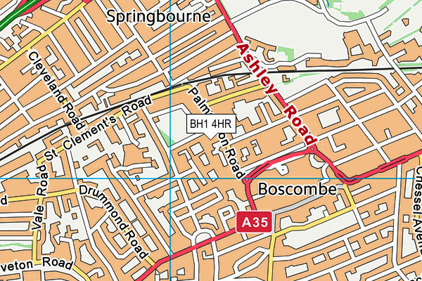 BH1 4HR map - OS VectorMap District (Ordnance Survey) BH1 4HR map - OS VectorMap District (Ordnance Survey)