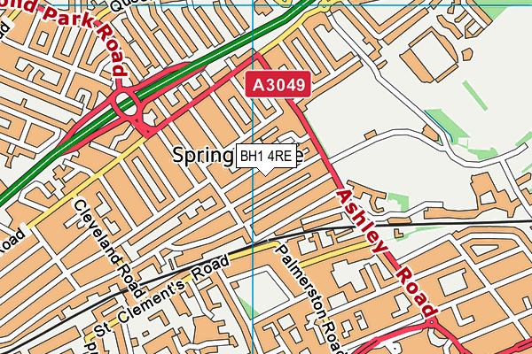 BH1 4RE map - OS VectorMap District (Ordnance Survey) BH1 4RE map - OS VectorMap District (Ordnance Survey)