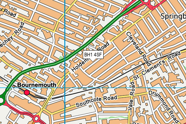 BH1 4SF map - OS VectorMap District (Ordnance Survey) BH1 4SF map - OS VectorMap District (Ordnance Survey)