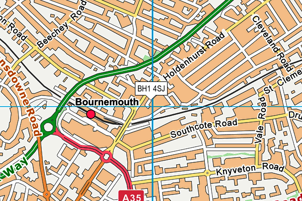 BH1 4SJ map - OS VectorMap District (Ordnance Survey) BH1 4SJ map - OS VectorMap District (Ordnance Survey)