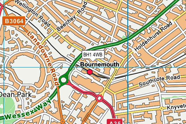 BH1 4WB map - OS VectorMap District (Ordnance Survey) BH1 4WB map - OS VectorMap District (Ordnance Survey)