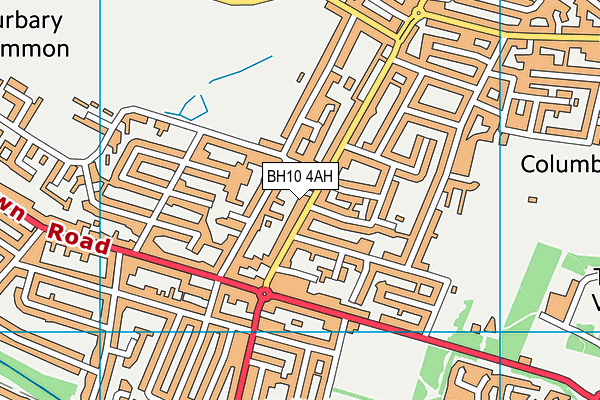 BH10 4AH map - OS VectorMap District (Ordnance Survey) BH10 4AH map - OS VectorMap District (Ordnance Survey)