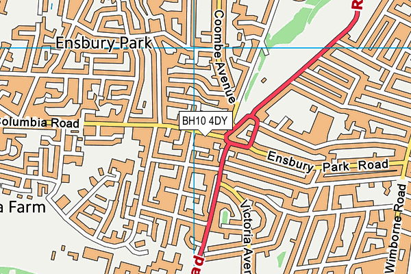 BH10 4DY map - OS VectorMap District (Ordnance Survey) BH10 4DY map - OS VectorMap District (Ordnance Survey)