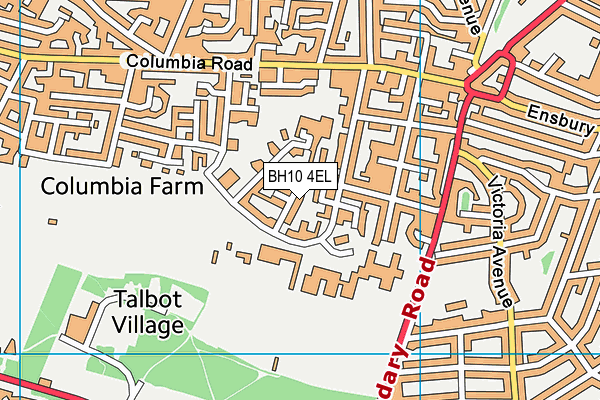 BH10 4EL map - OS VectorMap District (Ordnance Survey) BH10 4EL map - OS VectorMap District (Ordnance Survey)