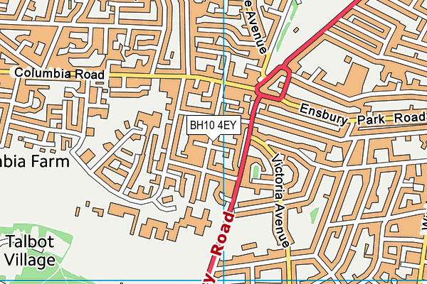 BH10 4EY map - OS VectorMap District (Ordnance Survey) BH10 4EY map - OS VectorMap District (Ordnance Survey)