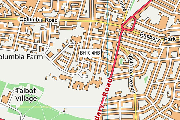 BH10 4HB map - OS VectorMap District (Ordnance Survey) BH10 4HB map - OS VectorMap District (Ordnance Survey)