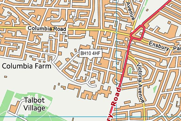 BH10 4HF map - OS VectorMap District (Ordnance Survey) BH10 4HF map - OS VectorMap District (Ordnance Survey)