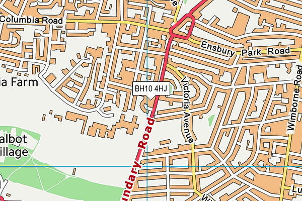 BH10 4HJ map - OS VectorMap District (Ordnance Survey)