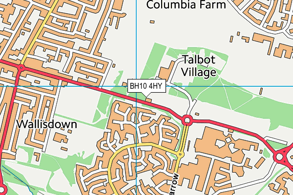 BH10 4HY map - OS VectorMap District (Ordnance Survey)