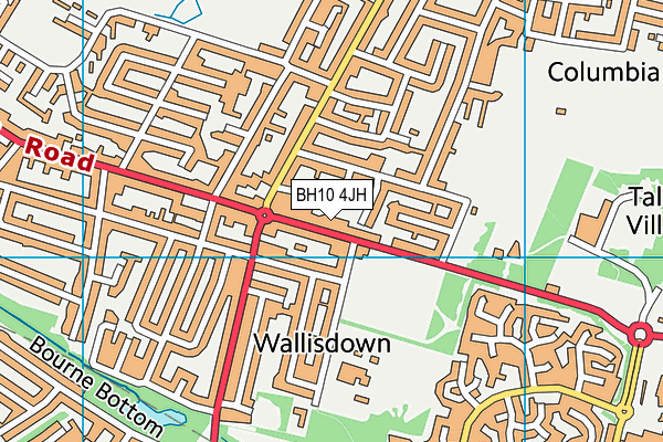 BH10 4JH map - OS VectorMap District (Ordnance Survey)