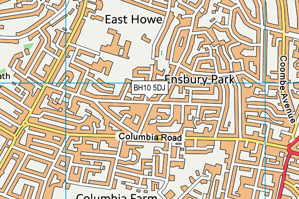BH10 5DJ map - OS VectorMap District (Ordnance Survey) BH10 5DJ map - OS VectorMap District (Ordnance Survey)