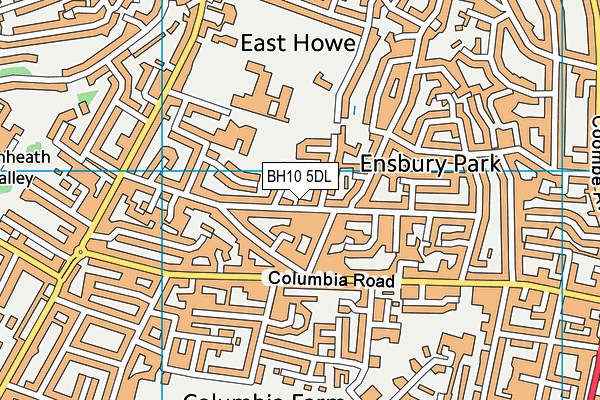 BH10 5DL map - OS VectorMap District (Ordnance Survey) BH10 5DL map - OS VectorMap District (Ordnance Survey)