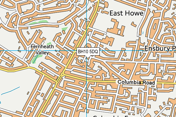 BH10 5DQ map - OS VectorMap District (Ordnance Survey) BH10 5DQ map - OS VectorMap District (Ordnance Survey)