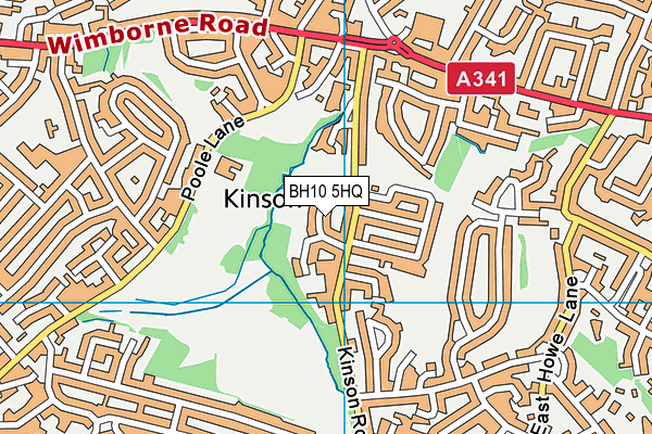 BH10 5HQ map - OS VectorMap District (Ordnance Survey)