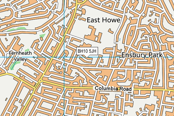 BH10 5JH map - OS VectorMap District (Ordnance Survey) BH10 5JH map - OS VectorMap District (Ordnance Survey)