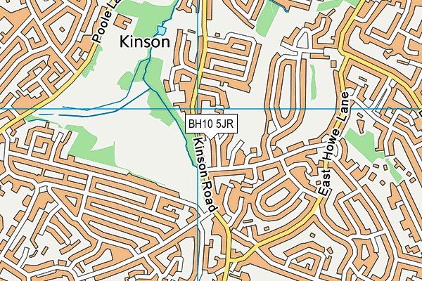 BH10 5JR map - OS VectorMap District (Ordnance Survey)
