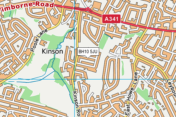 BH10 5JU map - OS VectorMap District (Ordnance Survey)