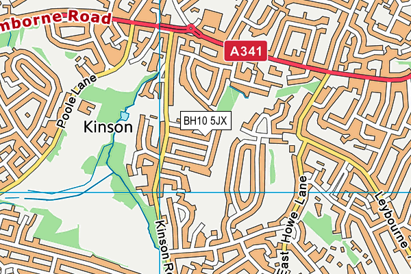 BH10 5JX map - OS VectorMap District (Ordnance Survey) BH10 5JX map - OS VectorMap District (Ordnance Survey)