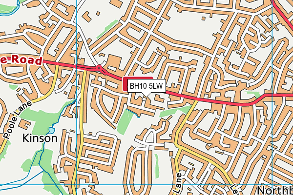 BH10 5LW map - OS VectorMap District (Ordnance Survey) BH10 5LW map - OS VectorMap District (Ordnance Survey)