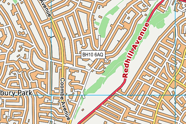 BH10 6AQ map - OS VectorMap District (Ordnance Survey)