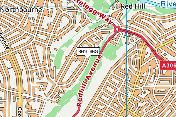 BH10 6BG map - OS VectorMap District (Ordnance Survey)