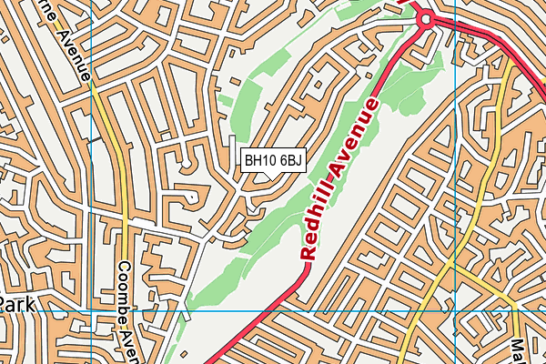 BH10 6BJ map - OS VectorMap District (Ordnance Survey)