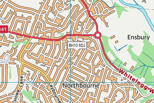 BH10 6DJ map - OS VectorMap District (Ordnance Survey)