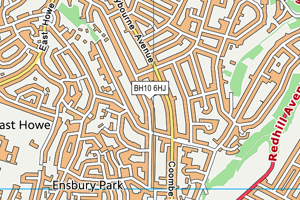 BH10 6HJ map - OS VectorMap District (Ordnance Survey) BH10 6HJ map - OS VectorMap District (Ordnance Survey)