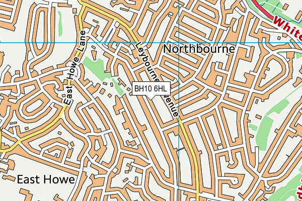 BH10 6HL map - OS VectorMap District (Ordnance Survey)