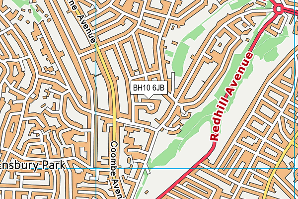 BH10 6JB map - OS VectorMap District (Ordnance Survey) BH10 6JB map - OS VectorMap District (Ordnance Survey)