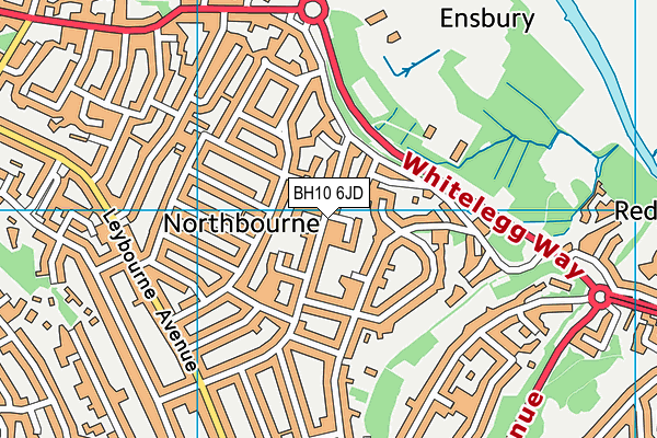 BH10 6JD map - OS VectorMap District (Ordnance Survey) BH10 6JD map - OS VectorMap District (Ordnance Survey)