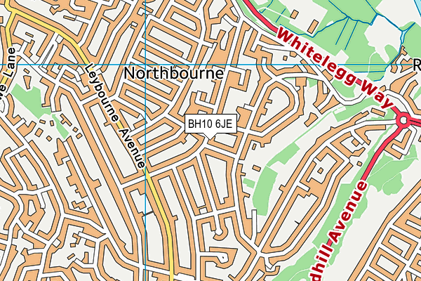 BH10 6JE map - OS VectorMap District (Ordnance Survey)