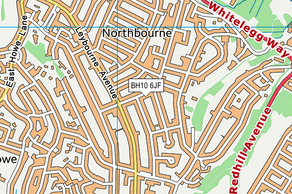 BH10 6JF map - OS VectorMap District (Ordnance Survey) BH10 6JF map - OS VectorMap District (Ordnance Survey)
